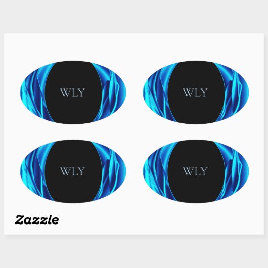 WLY Sticker – Metallic Blauwe Roos Ontwerp (Vel)