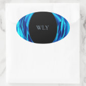 WLY Sticker – Metallic Blauwe Roos Ontwerp (Tas)