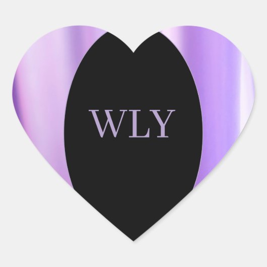 WLY "We Love You" Hart Sticker | Elegante lavendel (Voorkant)