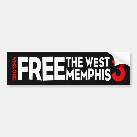 WM3 WEST MEMPHIS DRIE bumper sticker (Voorkant)