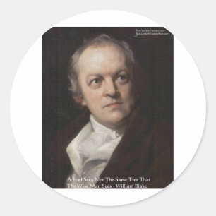 Wm Blake "Bomen zien" Wijsheid Citaat Cadeaus Ronde Sticker