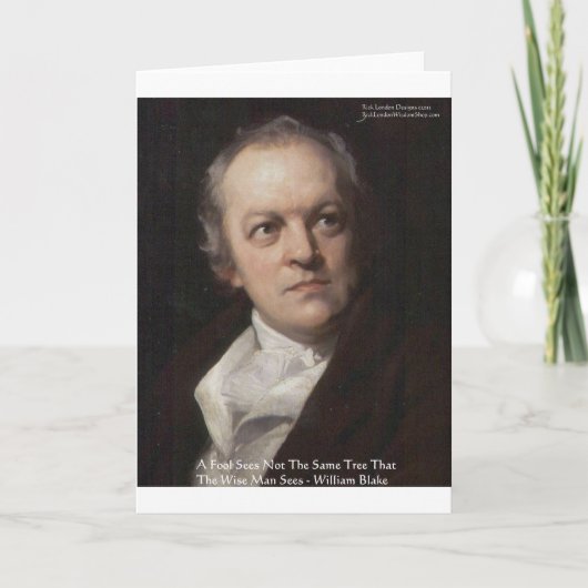 Wm Blake "Seeing Trees" — Wisdom Quote-cadeaus Kaart (Voorkant)