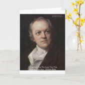 Wm Blake "Seeing Trees" — Wisdom Quote-cadeaus Kaart (Gele Bloem)