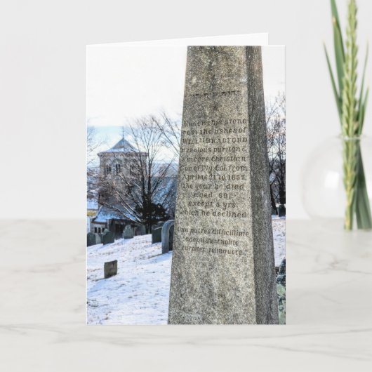 Wm. Bradford gravesite-uitzicht van de eerste paro Kaart (Voorkant)