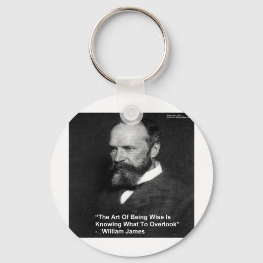 Wm James "Being Wise" Citaat geeft Kaarten Mokken Sleutelhanger (Voorkant)