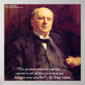 Wm James "Stress Cure" Wisdom Quote Poster door Ri (Voorkant)