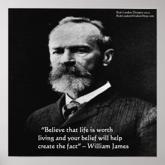 Wm James "Value of Life"-Poster van Rick London Poster (Voorkant)