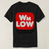 WM LOW Supermarkt Retro Defunct Store T-shirt (Design voorkant)