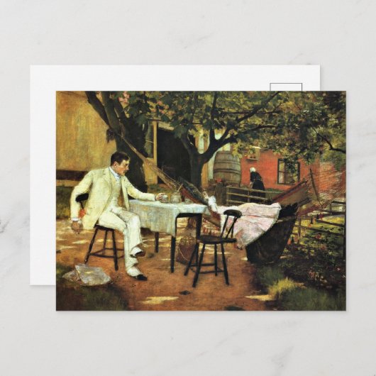 Wm. Merritt Chase, een zomermiddag in Nederland, Briefkaart (Voorkant / Achterkant)