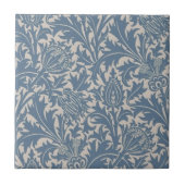 Wm Morris Arts & Crafts Blue Thistle Repro Tile Tegeltje (Voorkant)