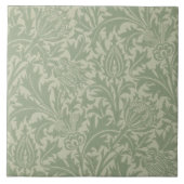 Wm Morris Arts & Crafts Green Thistle Repro Tile Tegeltje (Voorkant)