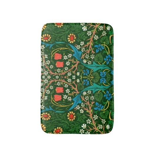 WM Morris Blackthorn Art Nouveau Pattern Badmat (Voorkant Verticaal)