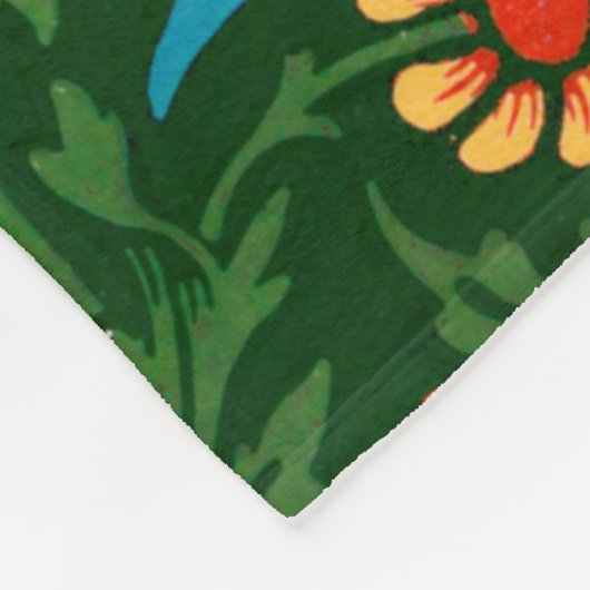 WM Morris Blackthorn Art Nouveau Pattern Fleece Deken (Hoek)