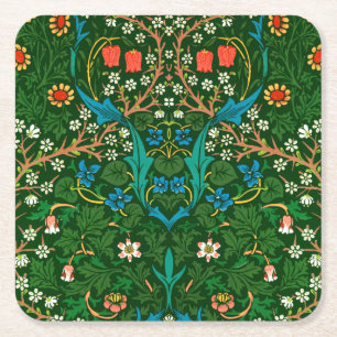 WM Morris Blackthorn Art Nouveau Pattern Kartonnen Onderzetters