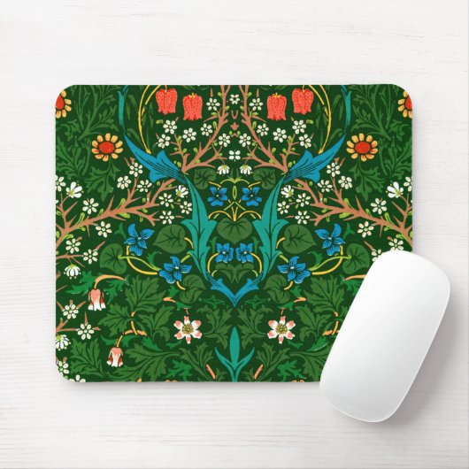WM Morris Blackthorn Art Nouveau Pattern Muismat (Met muis)