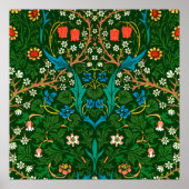 WM Morris Blackthorn Art Nouveau Pattern Poster (Voorkant)