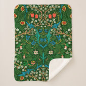 WM Morris Blackthorn Art Nouveau Pattern Sherpa Deken (Voorkant)