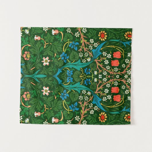 WM Morris Blackthorn Art Nouveau Pattern Wandkleed (Voorkant (horizontaal))