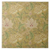 Wm Morris Classic Windrush Design Gold Multi Tile Tegeltje (Voorkant)