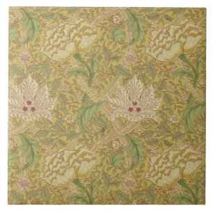 Wm Morris Classic Windrush Design Gold Multi Tile Tegeltje
