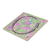 Wm Morris  Letter "O"-Initiaal keramische Tegel Tegeltje (Zijkant)