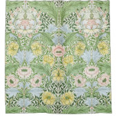 Wm Morris Myrtle Florale Art Nouveau Helder Douchegordijn (Voorkant)