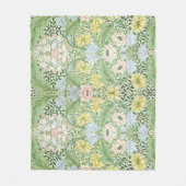 Wm Morris Myrtle Florale Art Nouveau Helder Fleece Deken (Voorkant)