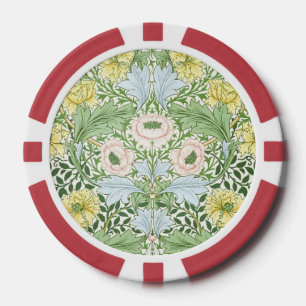 Wm Morris Myrtle Florale Art Nouveau Helder Poker Chips