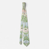 Wm Morris Myrtle Florale Art Nouveau Helder Stropdas (Achterkant)