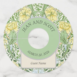 Wm Morris Myrtle Florale Art Nouveau Helder Wijnglaslabel