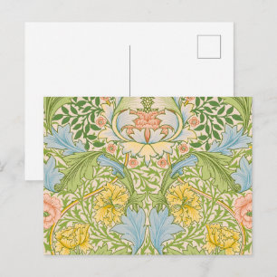 Wm Morris Myrtle Florale Art Nouveau Pastel Briefkaart