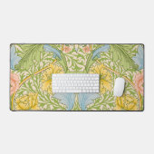 Wm Morris Myrtle Florale Art Nouveau Pastel Bureaumat (Keyboard & Muis)