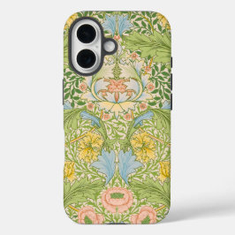 Wm Morris Myrtle Florale Art Nouveau Pastel iPhone 16 Hoesje