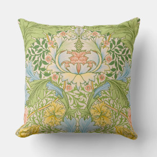 Wm Morris Myrtle Florale Art Nouveau Pastel Kussen