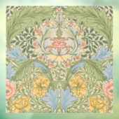 Wm Morris Myrtle Florale Art Nouveau Pastel Raamsticker (Vel 3)