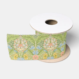 Wm Morris Myrtle Florale Art Nouveau Pastel Satijnen Lint