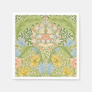 Wm Morris Myrtle Florale Art Nouveau Pastel Servet