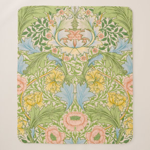 Wm Morris Myrtle Florale Art Nouveau Pastel Sherpa Deken