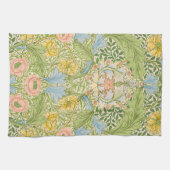 Wm Morris Myrtle Florale Art Nouveau Pastel Theedoek (Horizontaal)