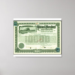  WM Railroad Gold Bond Reproduction Canvas Afdruk