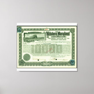 WM Railroad Gold Bond Reproduction Canvas Afdruk