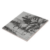 Wm Wise Minton Farm Animals Cows Tile Repro c 1879 Tegeltje (Zijkant)