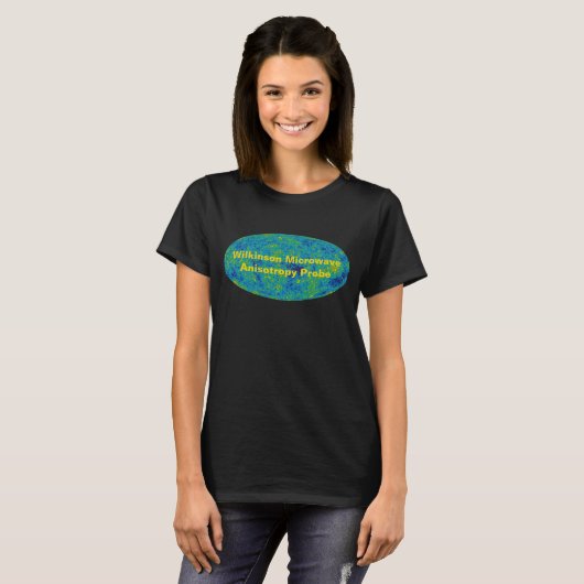 WMAP Kaart van het Universum met Microgolf Anisotr T-shirt (Voorkant volledig)