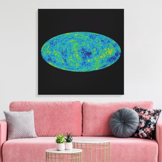 WMAP Microgolf Anisotropie Probe Universum Kaart Canvas Afdruk (Insitu (Woonkamer))
