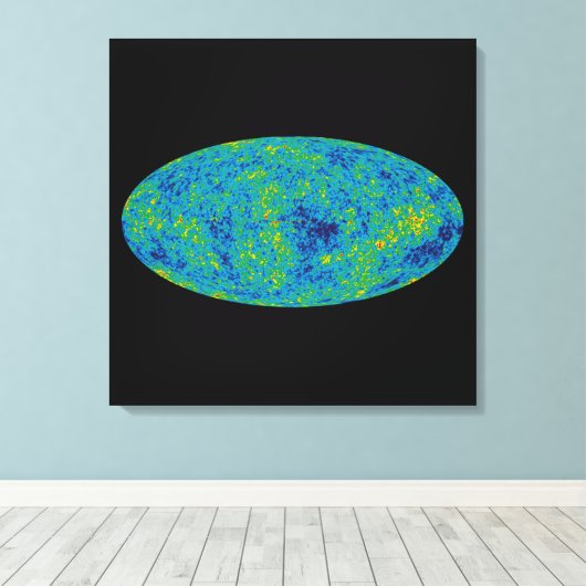 WMAP Microgolf Anisotropie Probe Universum Kaart Canvas Afdruk (Insitu (Houten vloer))