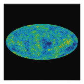 WMAP Microgolf Anisotropie Probe Universum Kaart Foto Afdruk (Voorkant)