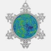 WMAP Microgolf Anisotropie Probe Universum Kaart Tin Sneeuwvlok Ornament (Voorkant)