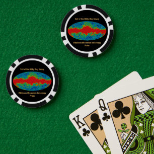 WMAP, sluier van het Melkwegstelsel over heelal Poker Chips