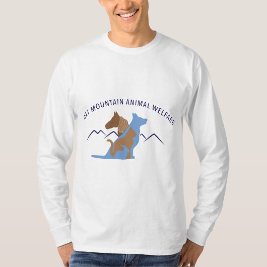 WMAW lange hoes, witte Mannen T-shirt (Voorkant)