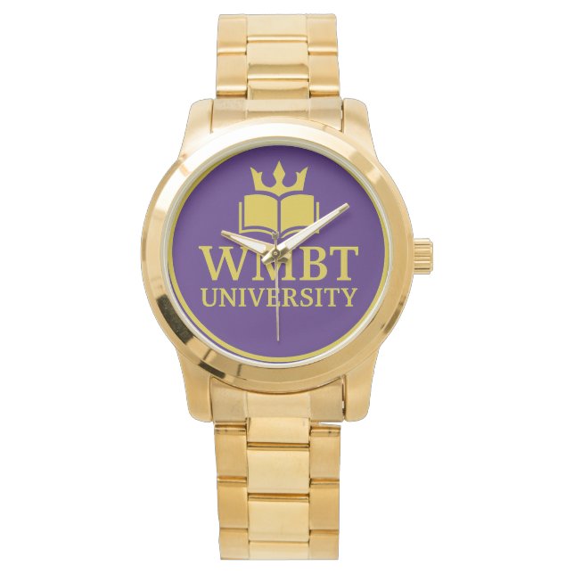 WMBT University Gold plated Watch Horloge (Voorkant)